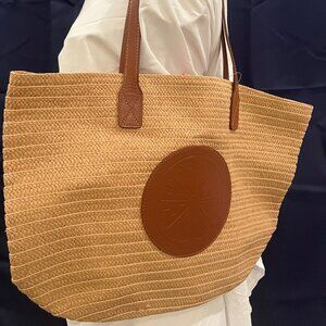 Weaved Citrus Beach Bag